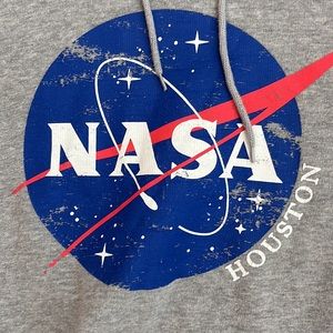 Nasa Houston Hoodie Color: Grey Size:‎ Large